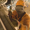 rope access maintenance work on the Ocean Rig owned semi-sub Eirik Raude currently working offshore Ghana.